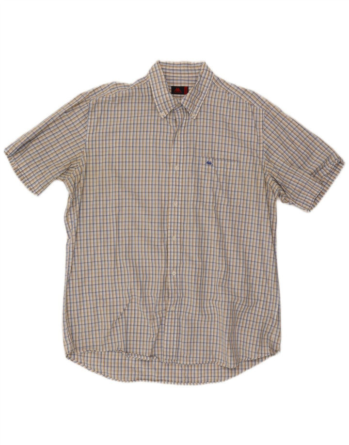 Kappa Chemise à Manches Courtes Homme 3XL Coton à Carreaux Multicolore