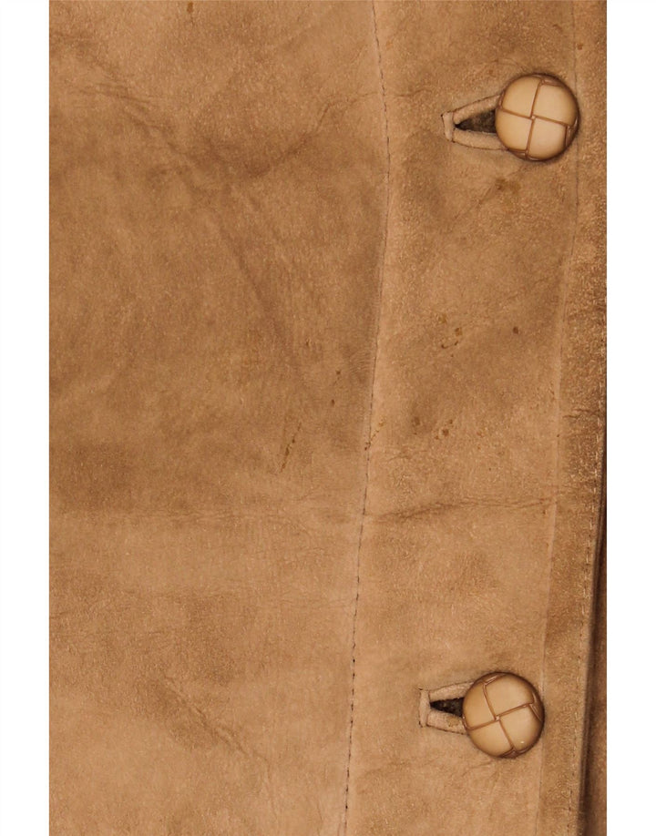 manteau en peau de mouton vintage femme UK 16 Grand Beige