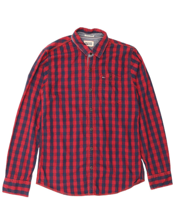 Tommy Hilfiger Chemise Regular Fit Homme Petit Carreau Rouge Coton