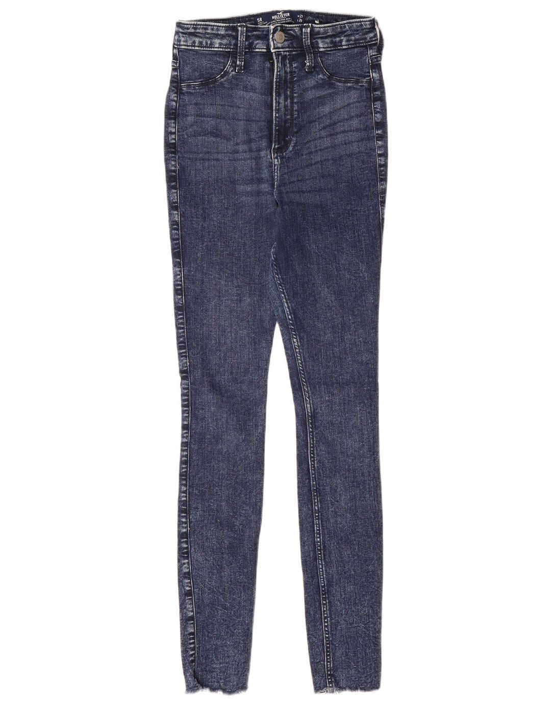 HOLLISTER Jean skinny taille haute courbé pour femme US 5 Small W27 L28 Bleu
