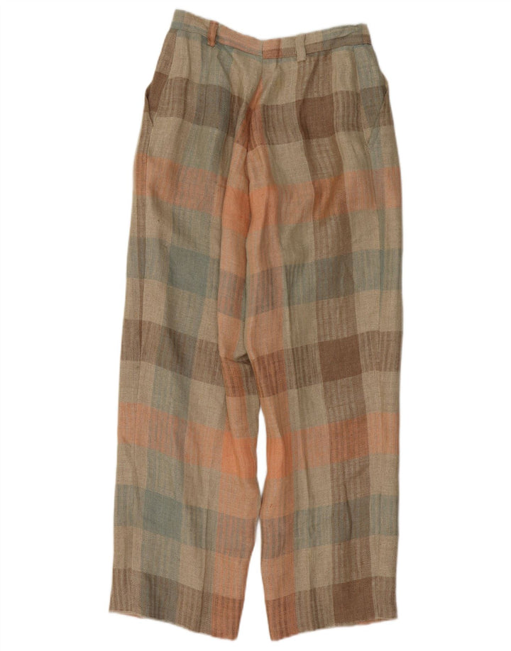 Pantalon Chino Pegged Vintage Femme W26 L26 Vichy Multicolore