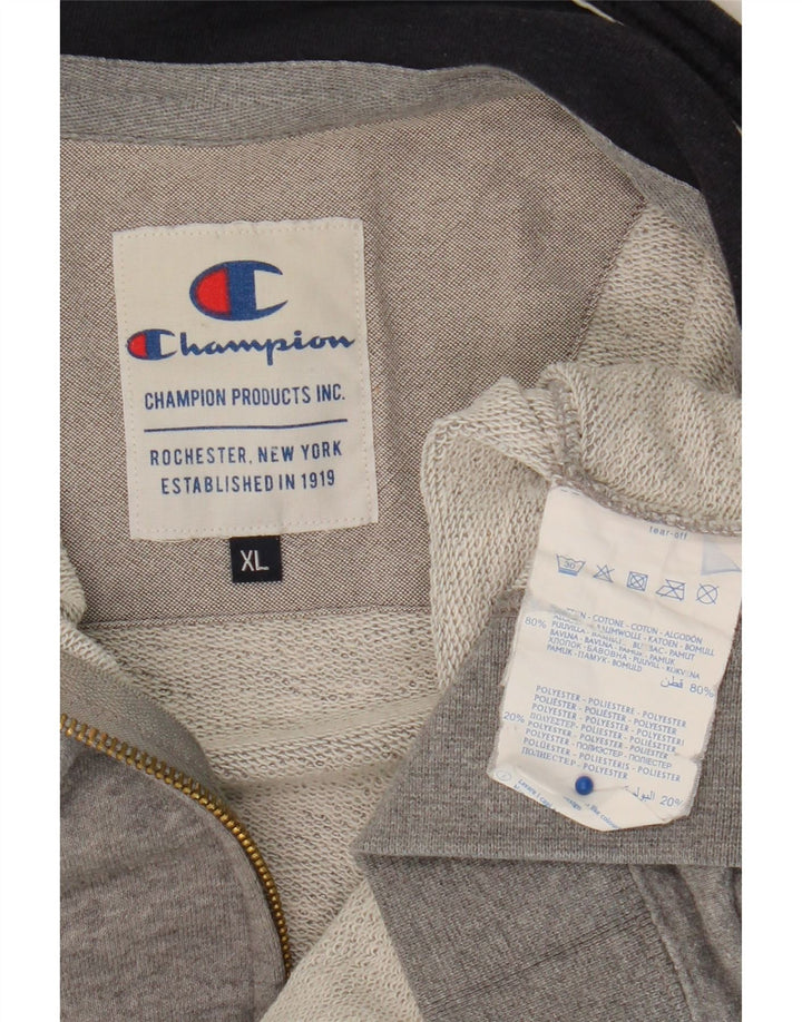 CHAMPION Veste de Survêtement Homme XL Gris Chiné Coton