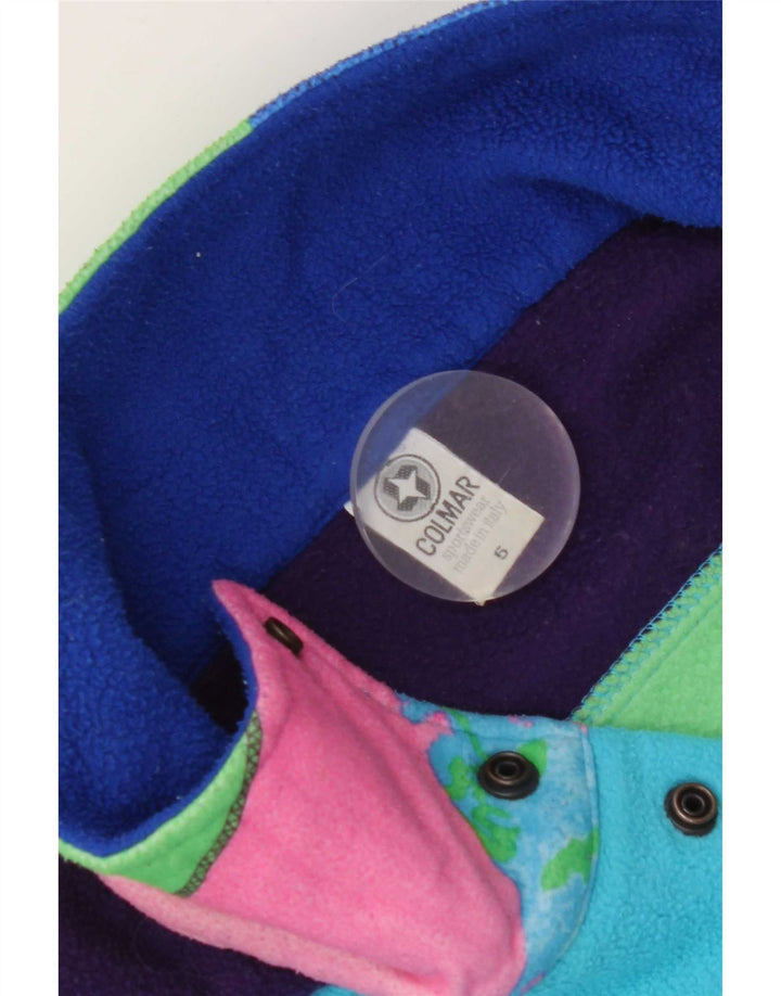 Colmar Pull Polaire Col Boutonné Homme XL Bleu Colorblock