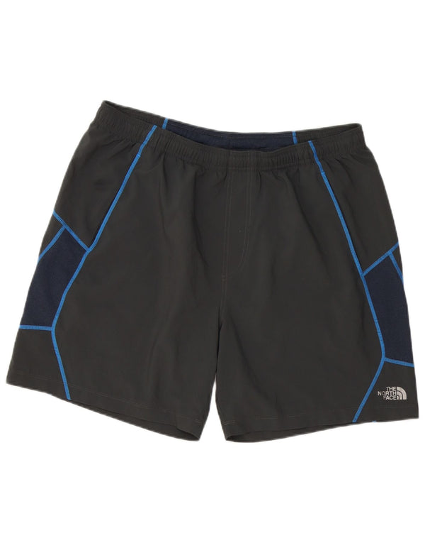The North Face Mens Graphic Sport Shorts Large Black Striped Polyester