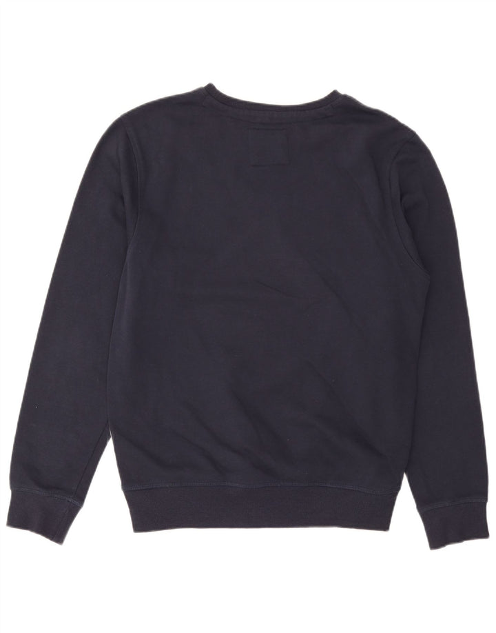 Datch Sweat-shirt graphique pour homme en coton bleu marine Taille L