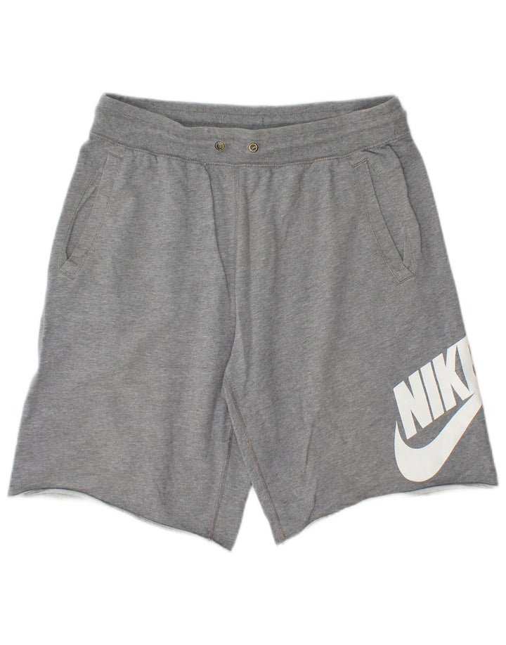 Nike Short de sport graphique en coton gris moyen pour homme