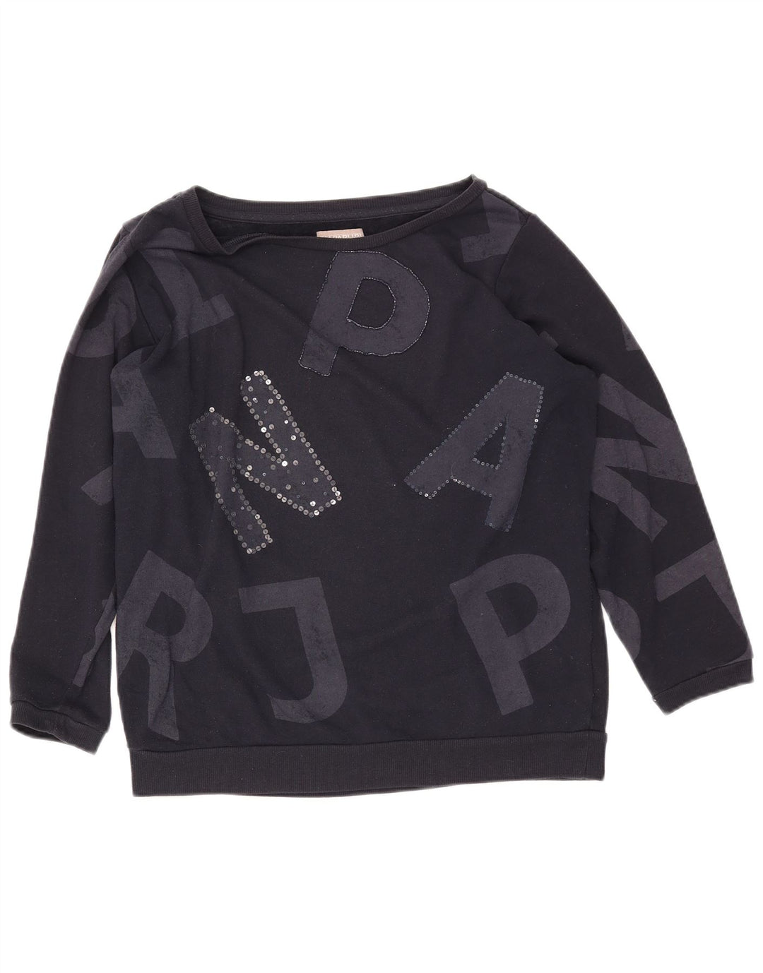 NAPAPIJRI Sweat-shirt graphique pour femme UK 14 Large Bleu marine