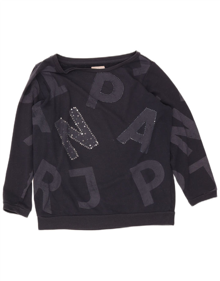 NAPAPIJRI Sweat-shirt graphique pour femme UK 14 Large Bleu marine