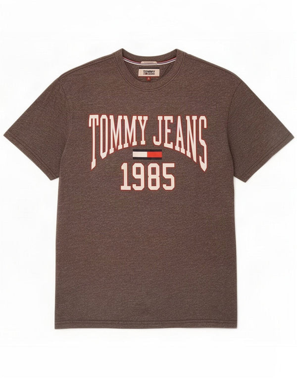 Tommy Hilfiger T-shirt graphique coupe classique pour homme Petit gris Coton