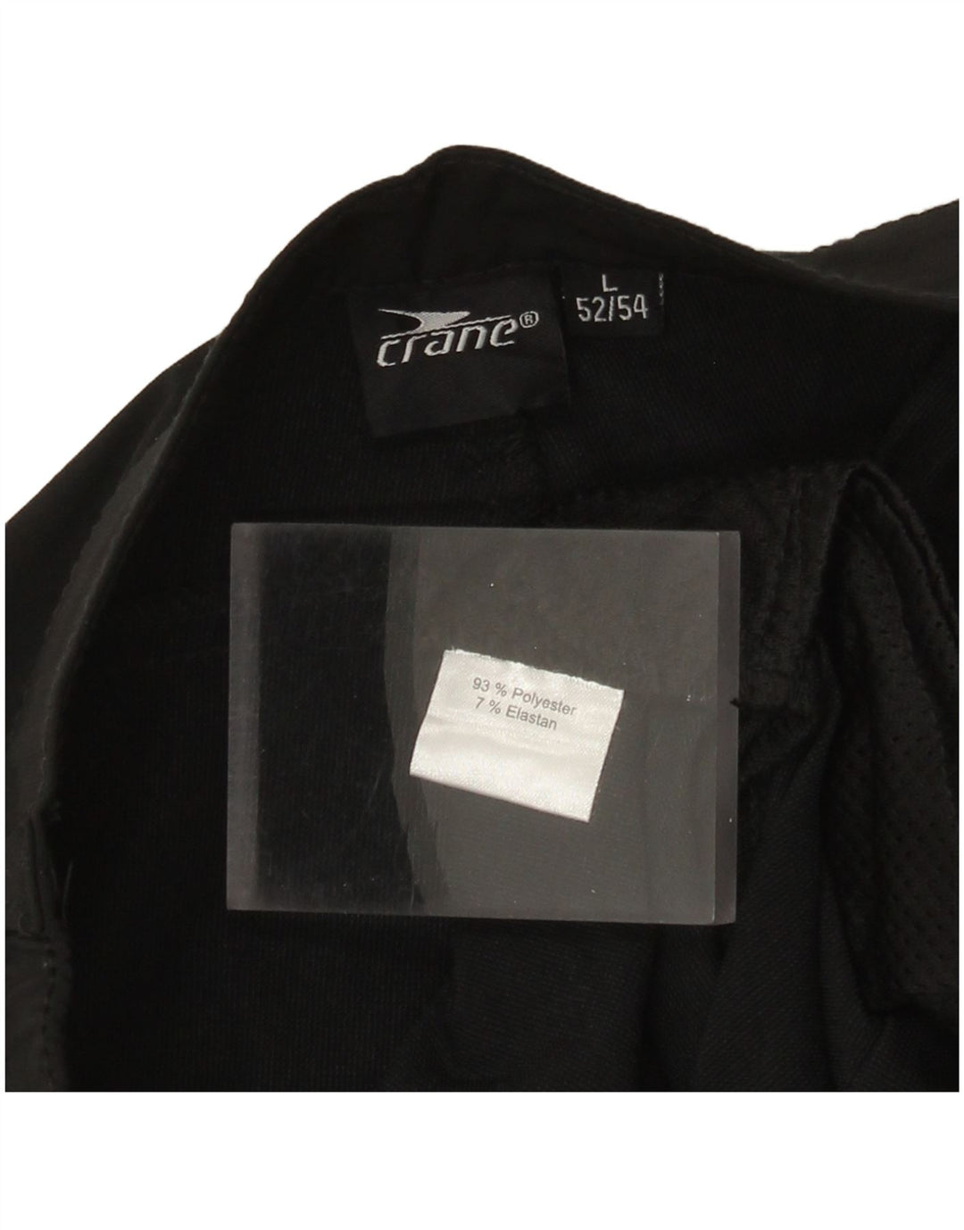 Crane Pantalon court pour homme IT 52/54 Large W34 L22 Noir Polyester