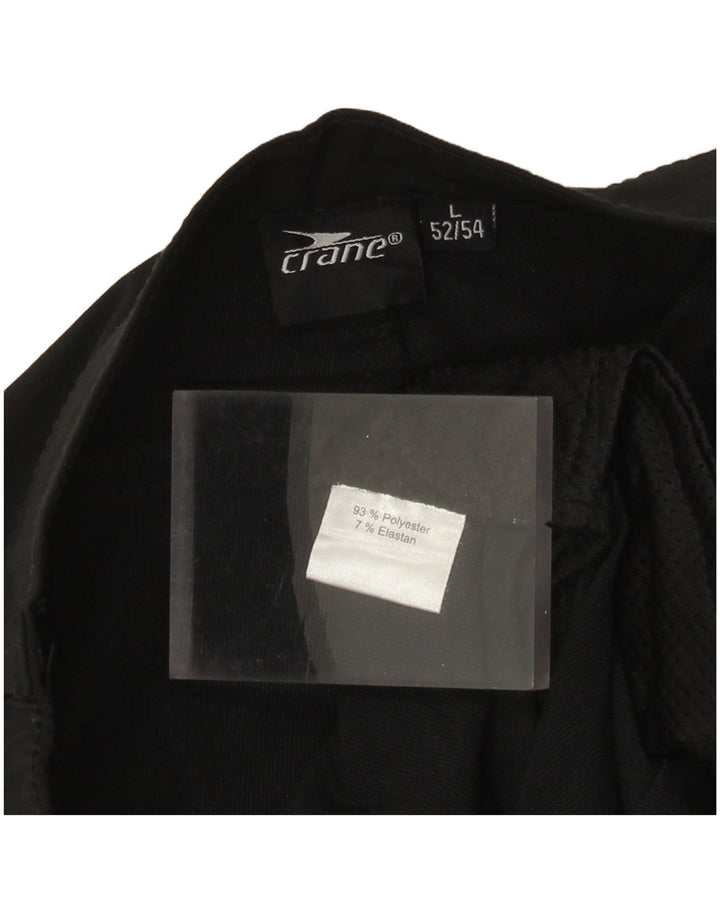 Crane Pantalon court pour homme IT 52/54 Large W34 L22 Noir Polyester