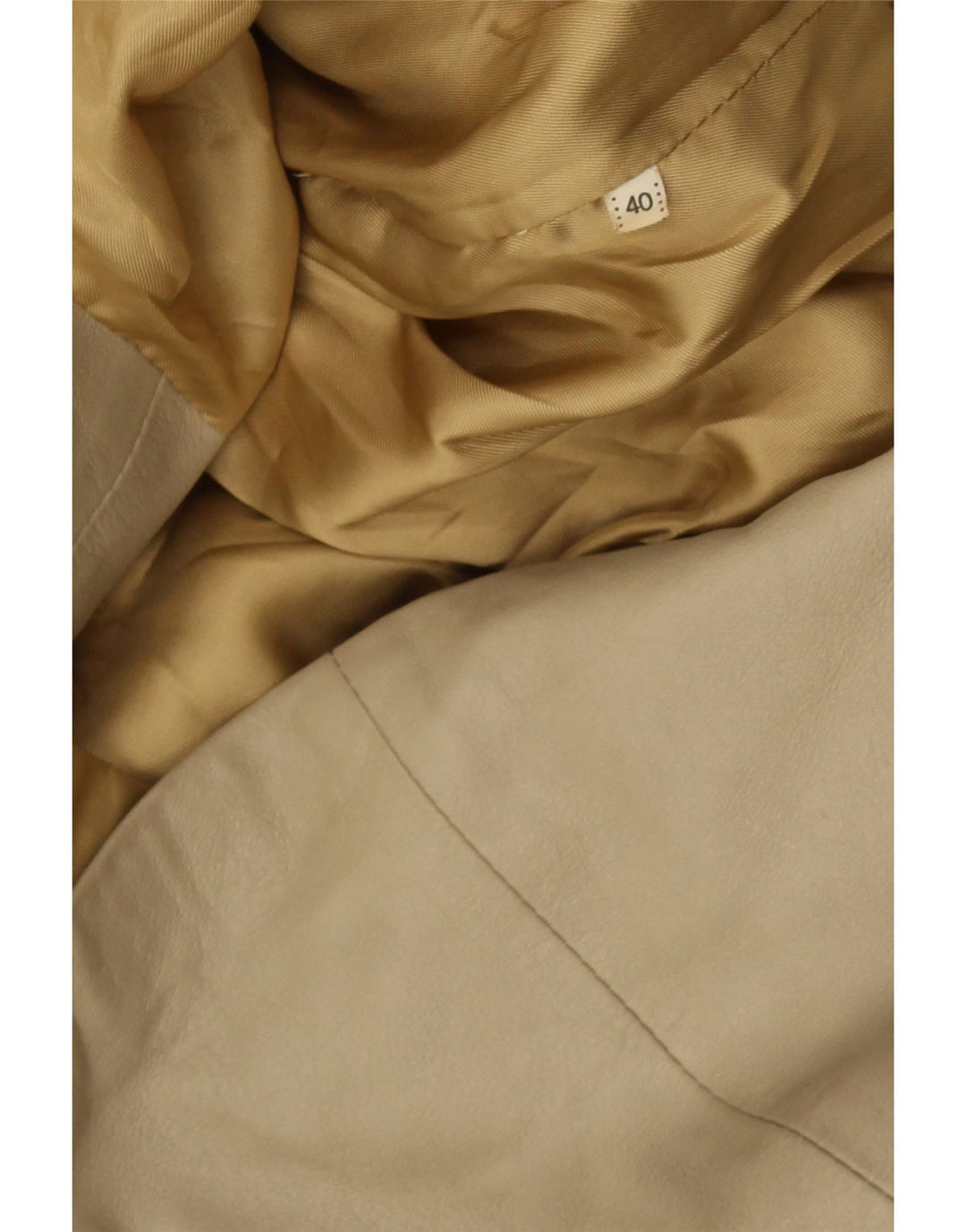 veste en cuir femme vintage EU 40 Beige moyen