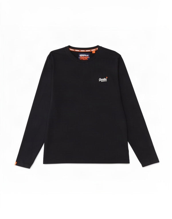 Superdry Homme Top Manches Longues 2XL Bleu Marine Coton