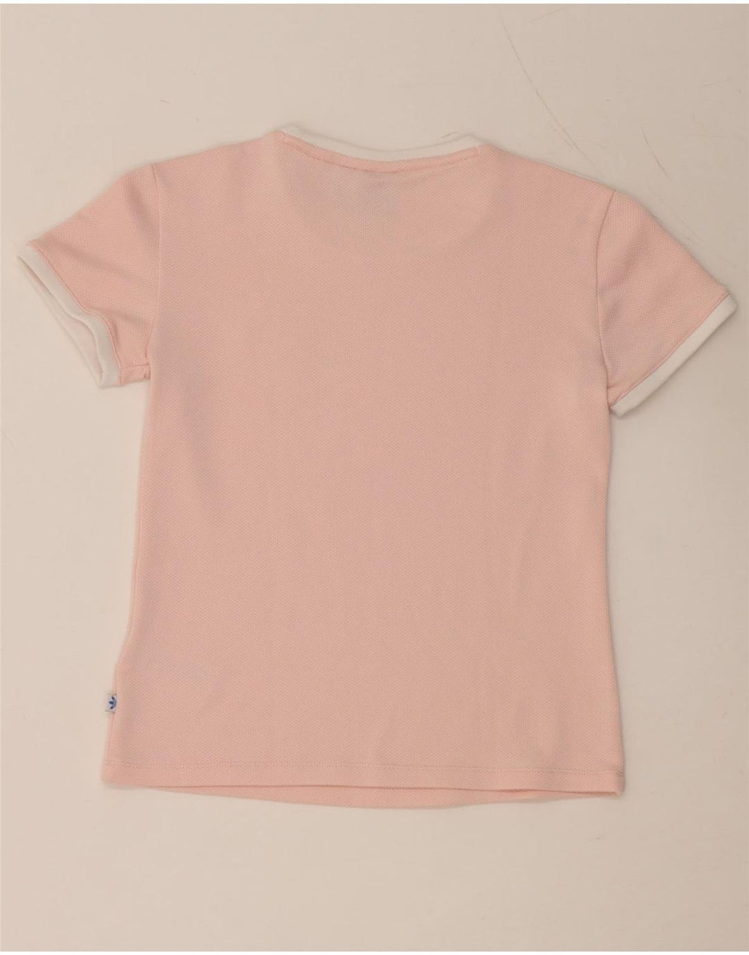 ADIDAS T-Shirt Femme UK 8 Petit Rose Polyester