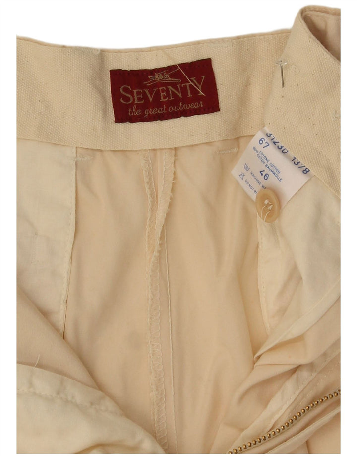 Seventy Short Chino Pegged Homme IT 46 Small W28 Coton Blanc Cassé