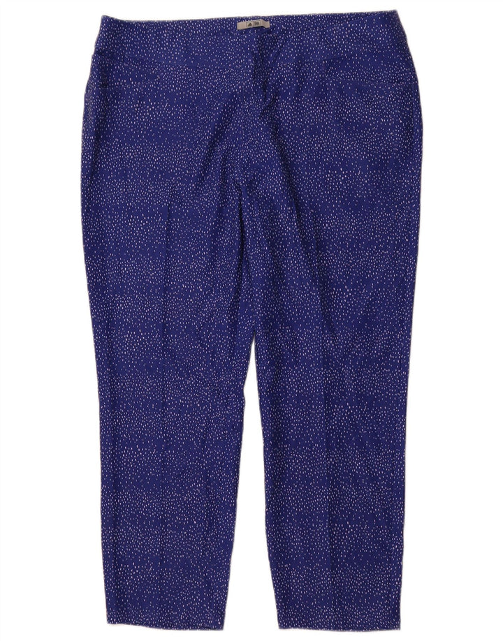 ADIDAS Leggings courts pour femmes UK 16 Grand bleu à pois en polyester