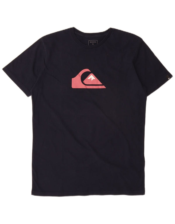 Quiksilver T-Shirt Graphique Coupe Regular Homme Bleu Marine Moyen Coton