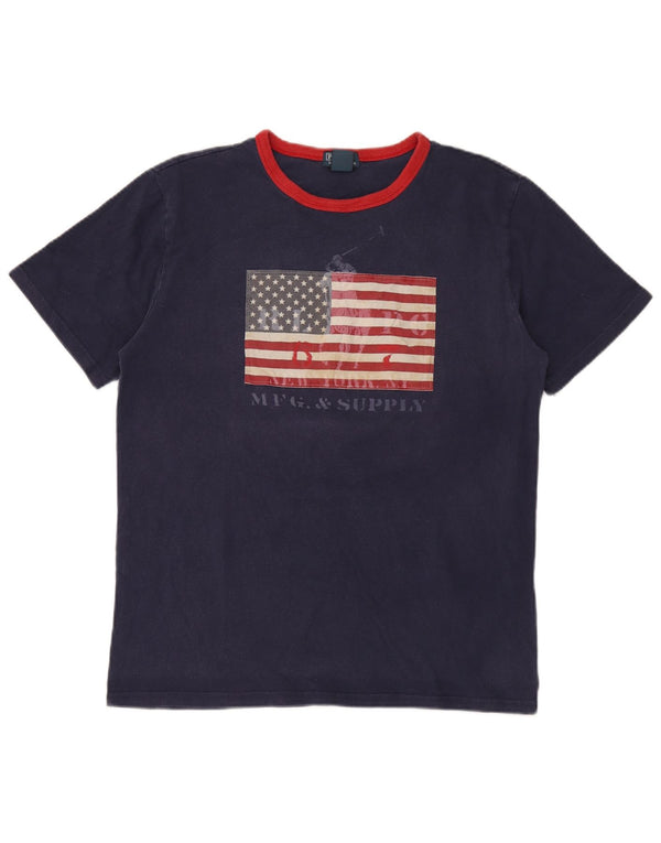 Polo Ralph Lauren T-shirt graphique pour garçon 15-16 ans XL Bleu marine Coton