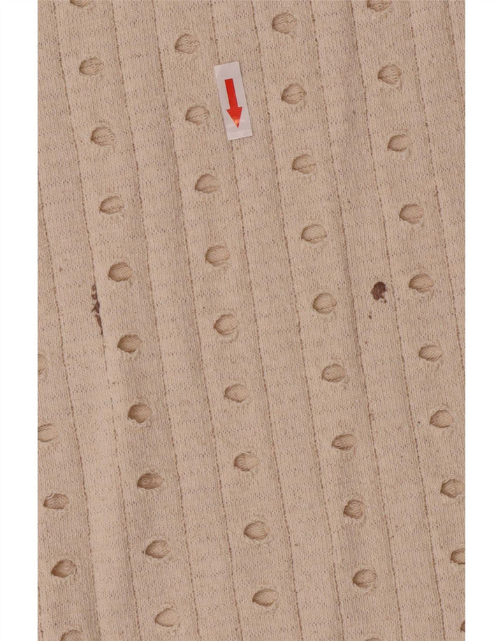 Zara Débardeur Femme UK 14 Polyester Beige Moyen