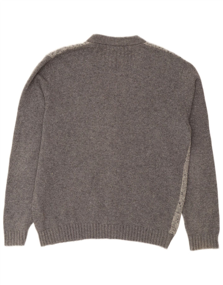 Il Granchio Pull Cardigan Homme IT 50 Laine Mouchetée Gris Moyen