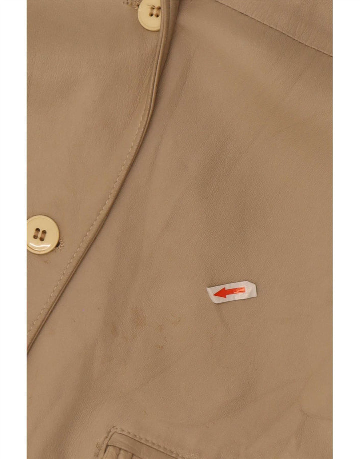 Equipe Veste en cuir coupe ample pour femme IT 42 Beige moyen