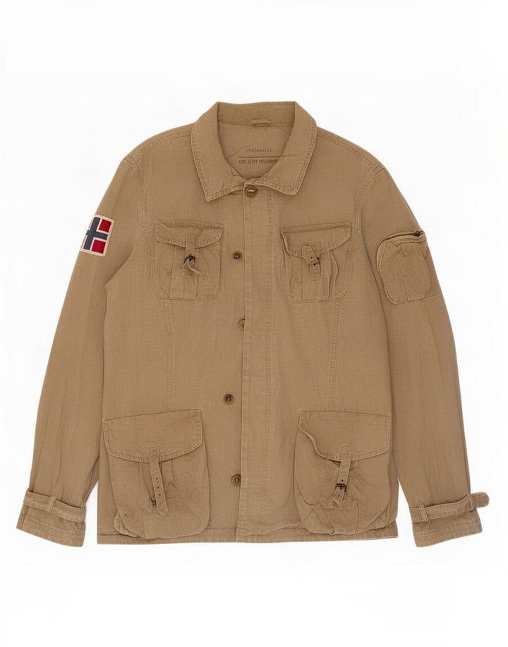 Napapijri Veste utilitaire géographique pour homme UK 38 Kaki moyen