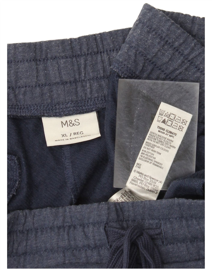 Marks & Spencer Pantalon de survêtement pour homme XL Bleu marine Coton