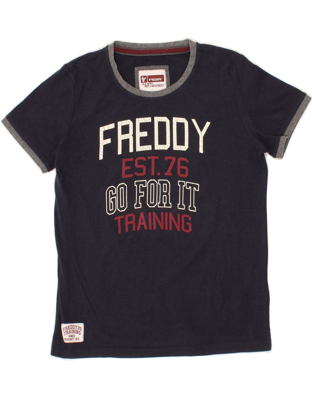 FREDDY Boys Graphic T-Shirt Top 11-12 Years  Navy Blue Vintage Freddy and Second-Hand Freddy from Messina Hembry 