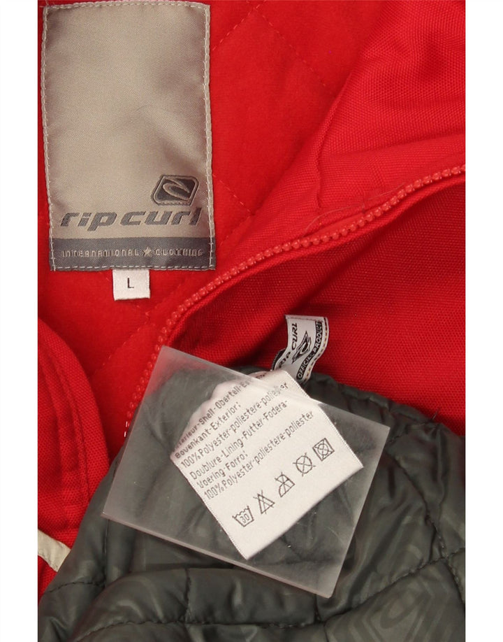 Rip Curl Veste coupe-vent pour homme UK 40 Large Rouge Colorblock Polyester