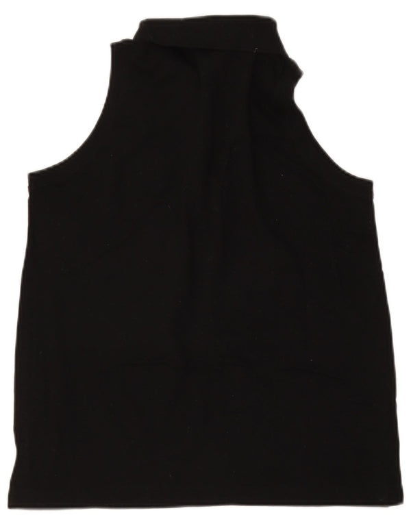 Sergio Tacchini Polo sans manches pour femme UK 12 Coton noir moyen