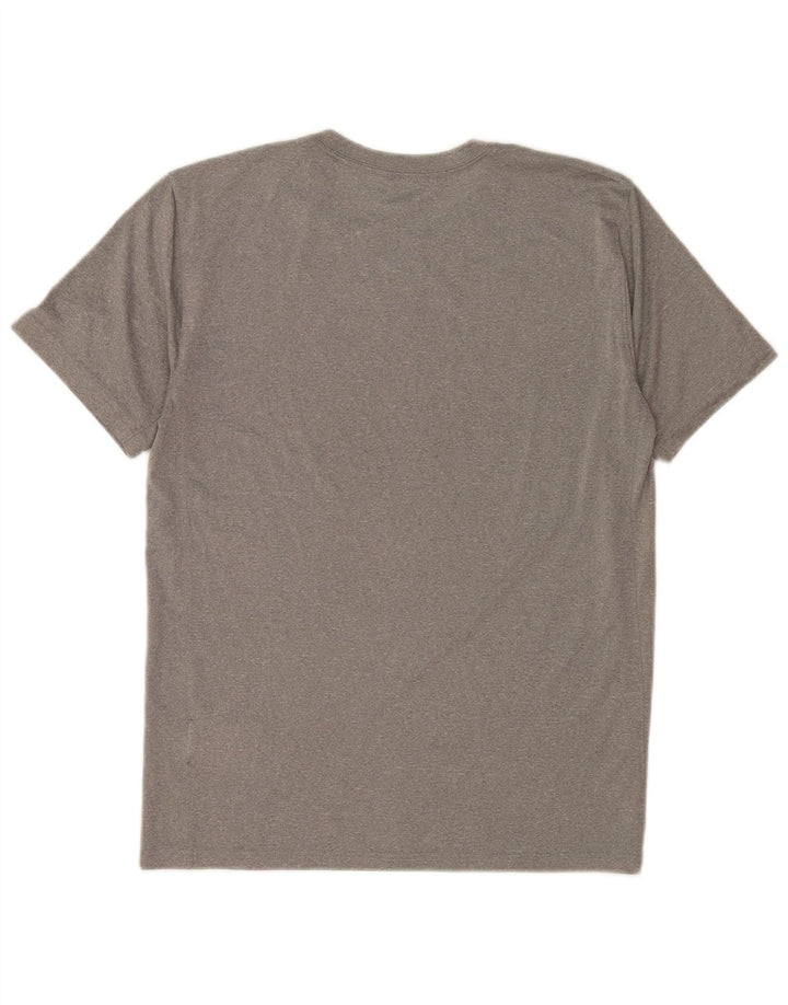 Nike Homme Dri Fit T-Shirt Haut Gris Moyen Polyester