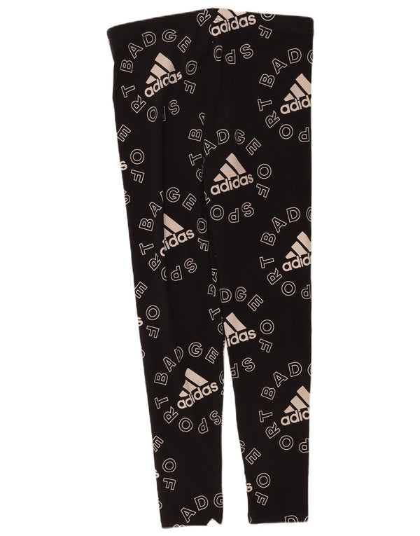 Adidas Legging graphique pour femme UK 16/18 Large Noir Coton