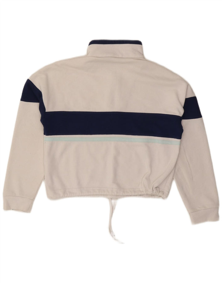 SERGIO TACCHINI Sweat-shirt court surdimensionné pour femme UK 6 XS Blanc