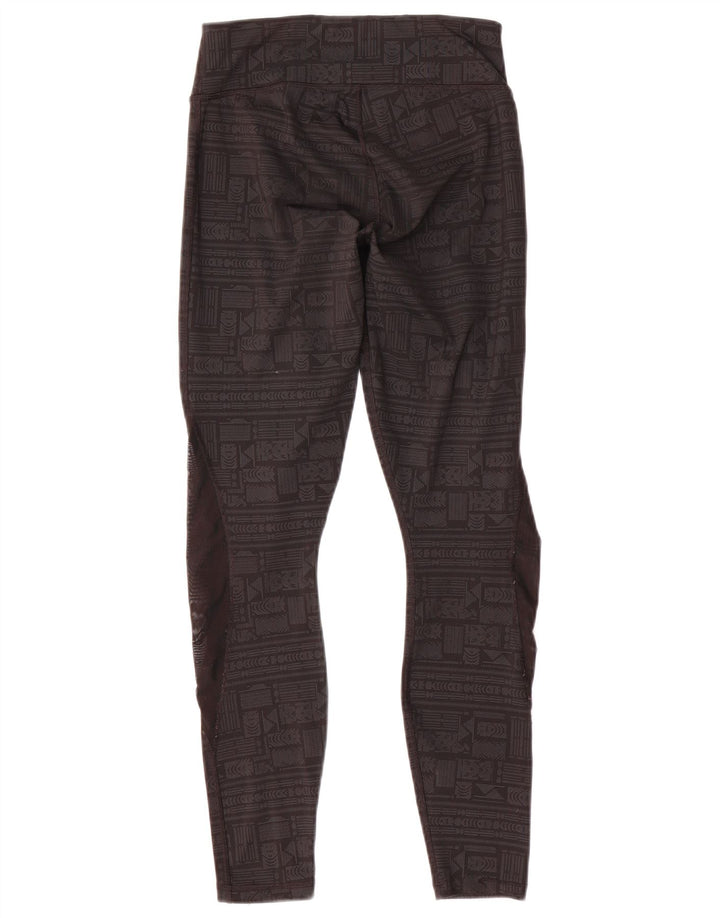Puma Leggings Femme UK 40 Small Gris Géométrique Polyester