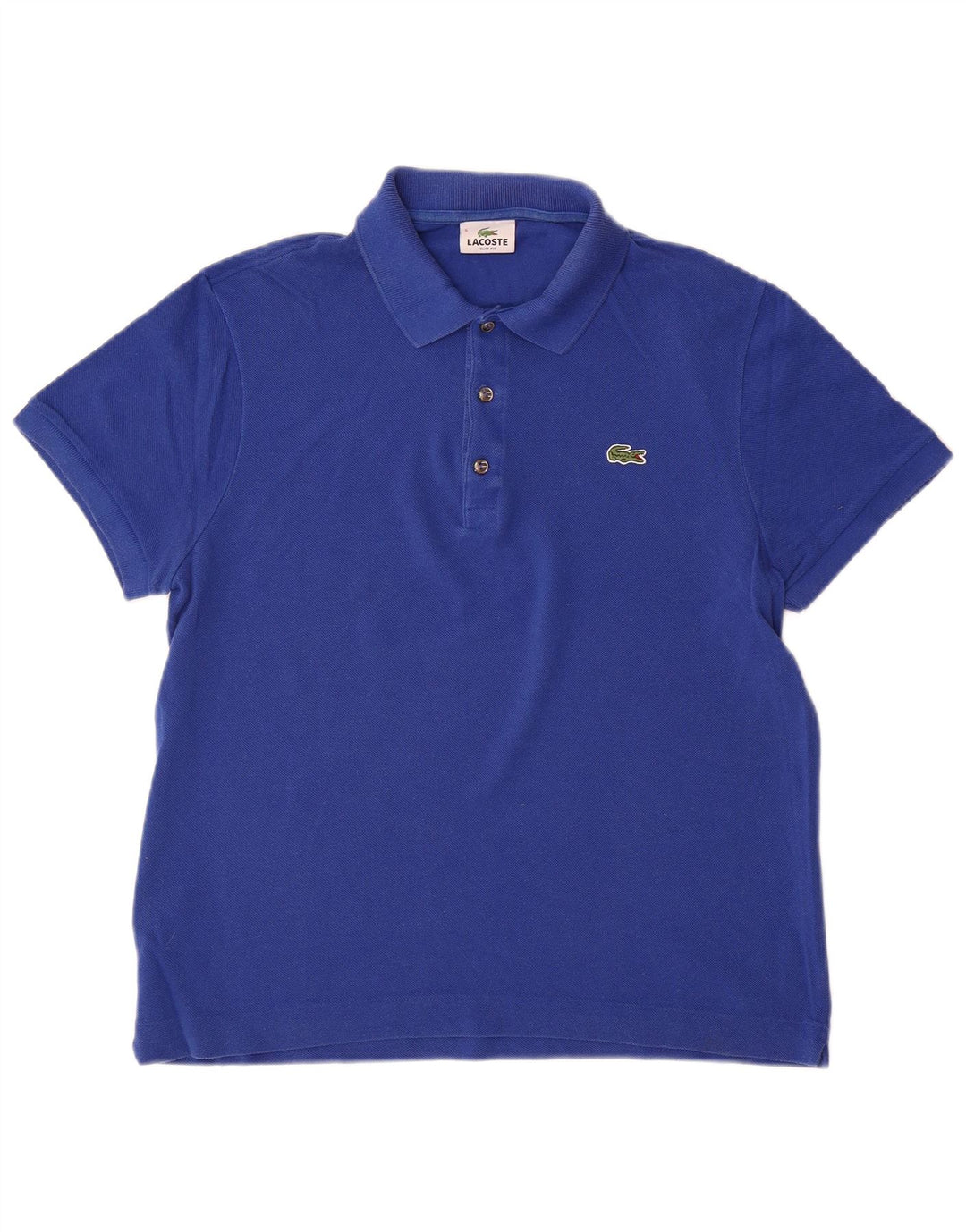LACOSTE Homme Slim Fit Polo Taille 5 Grand Bleu Coton