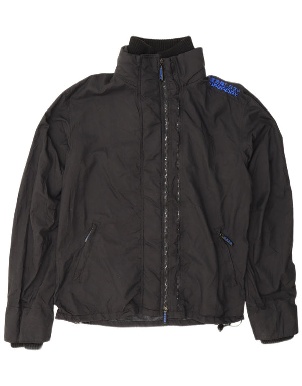 Superdry Veste de Pluie Femme UK 20 2XL Nylon Noir