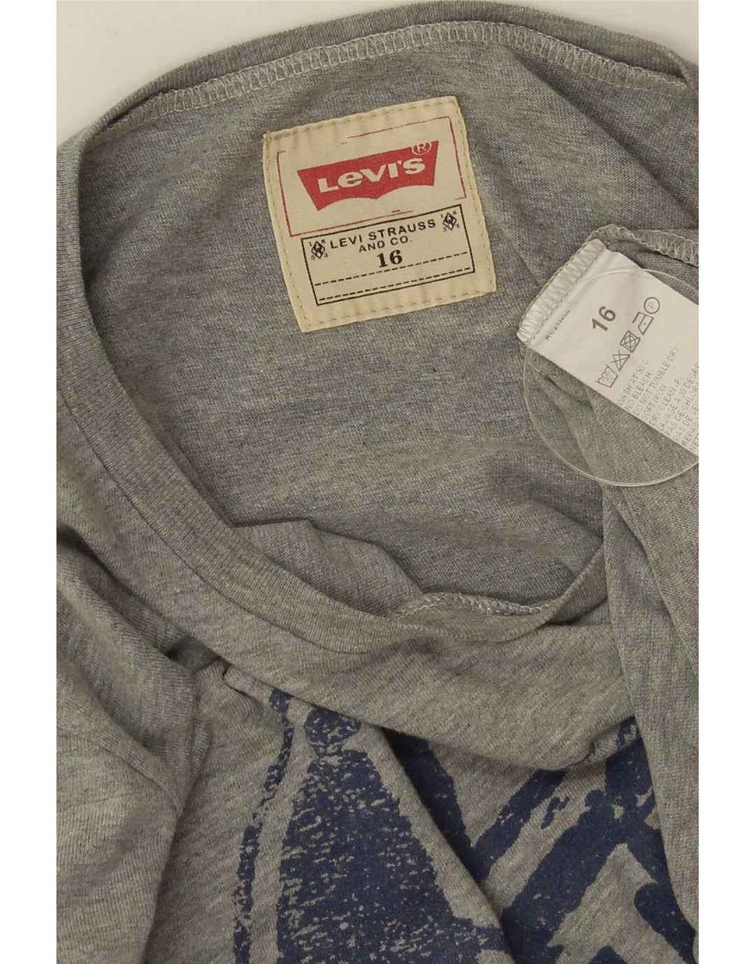Levi's Haut Graphique Garçon Manches Longues 15-16 ans Gris Coton
