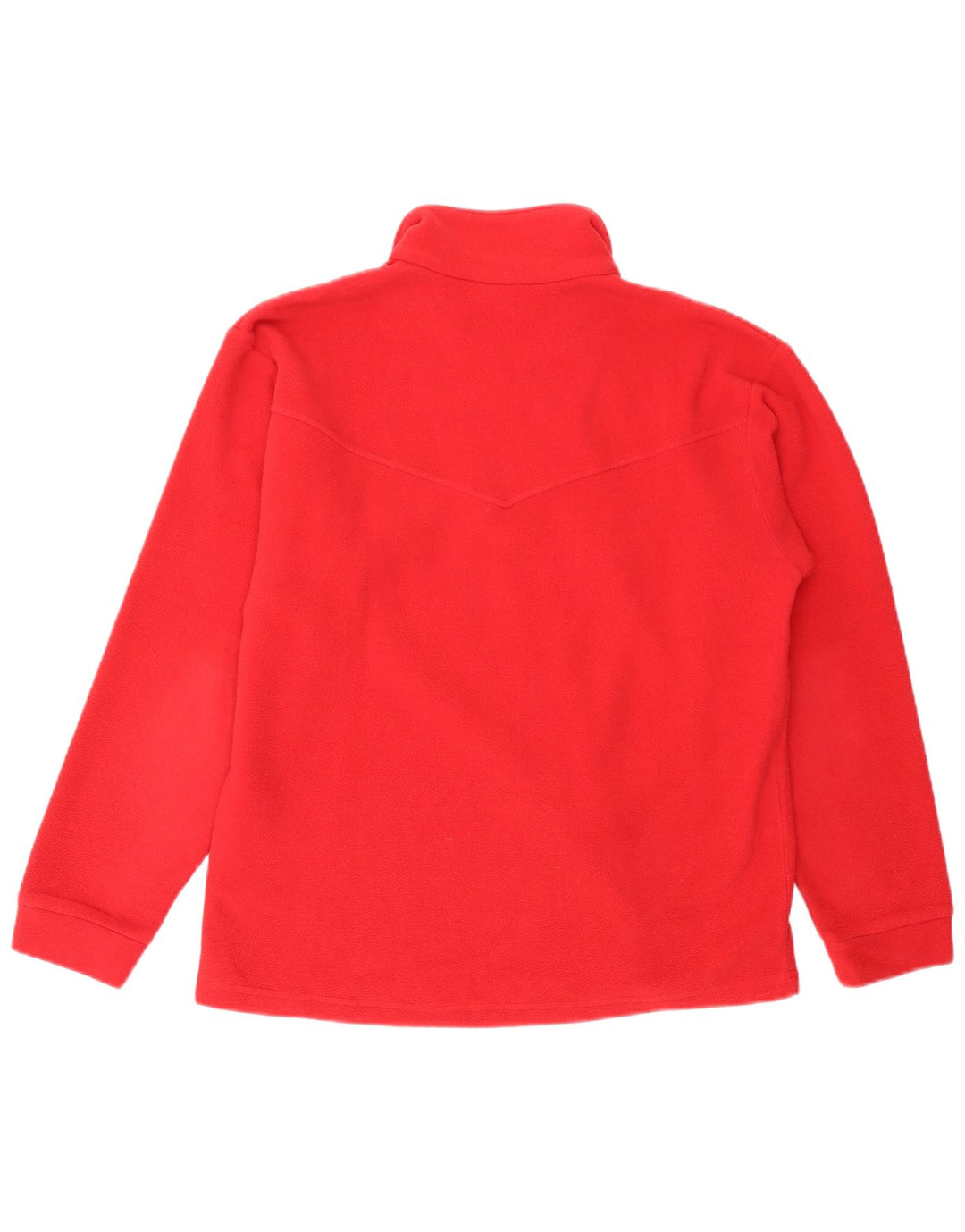 Brugi Pull polaire graphique à col zippé pour femme 2XL Rouge Polyester