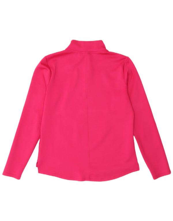 Nike Haut de survêtement à col zippé pour femme UK 14 Rose moyen