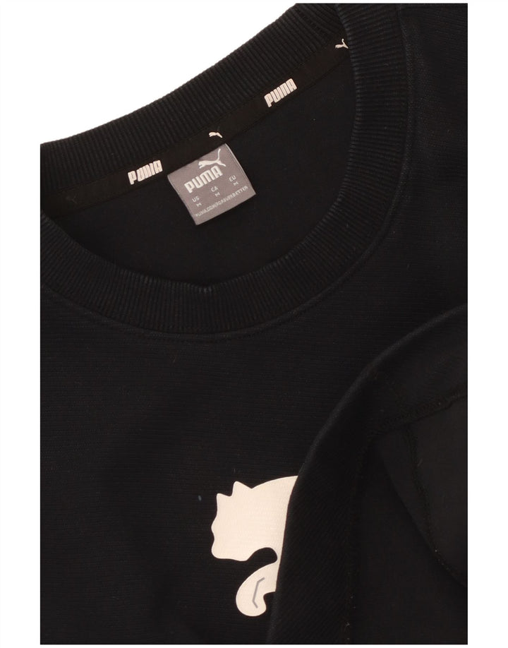 Puma Sweat-shirt court graphique pour femme UK 14 Noir moyen