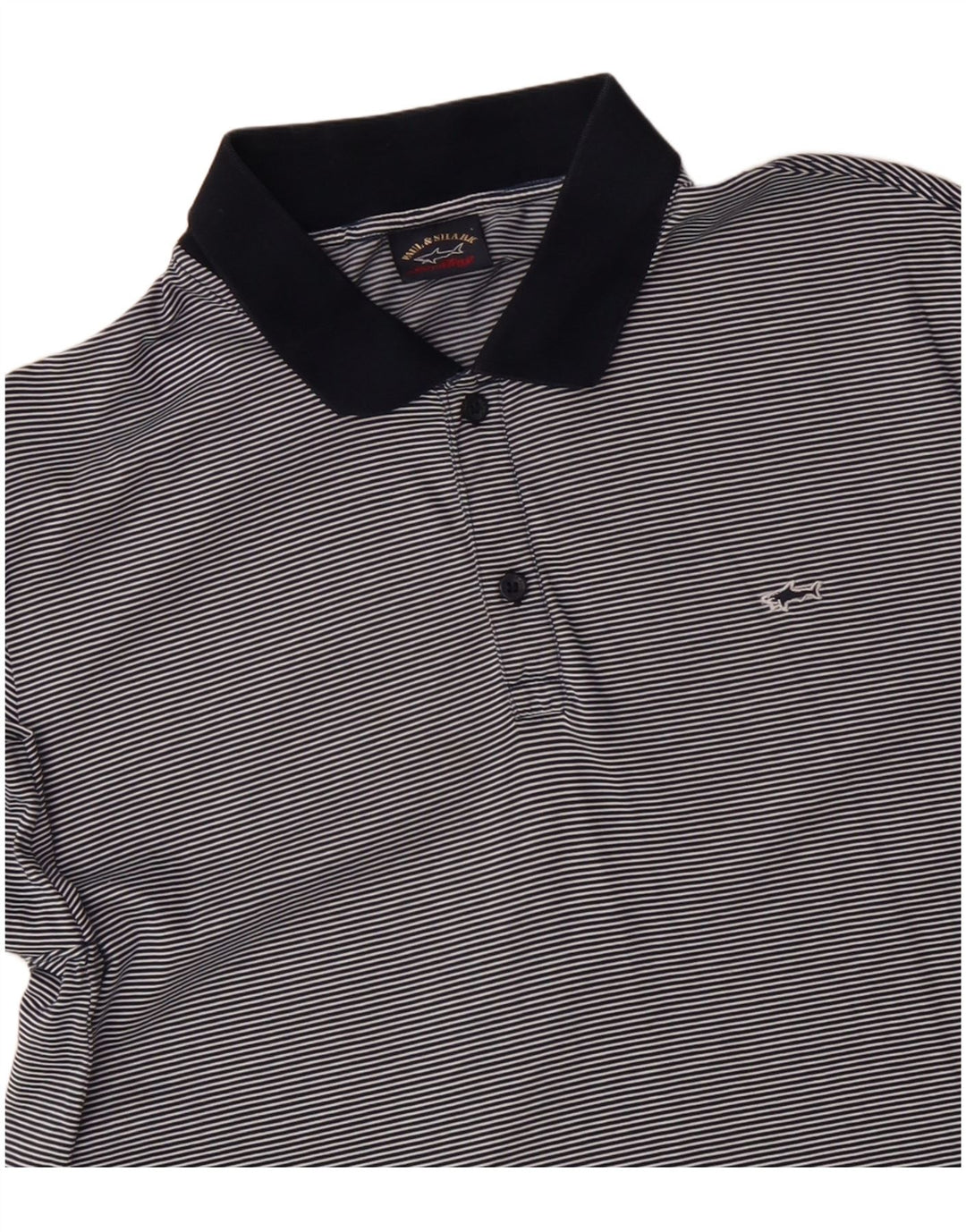 PAUL & SHARK Polo Homme Large Bleu Marine à Fines Rayures en Coton