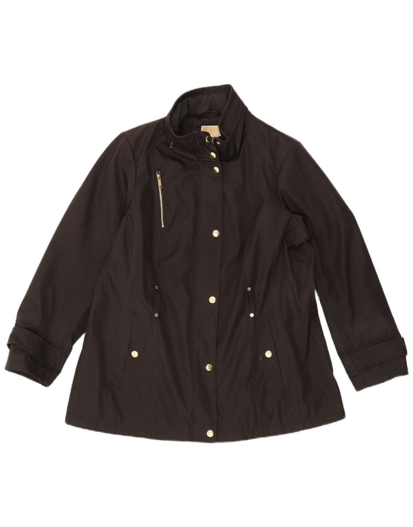 Michael Kors Veste utilitaire à capuche pour femme UK 18 XL Noir Polyester