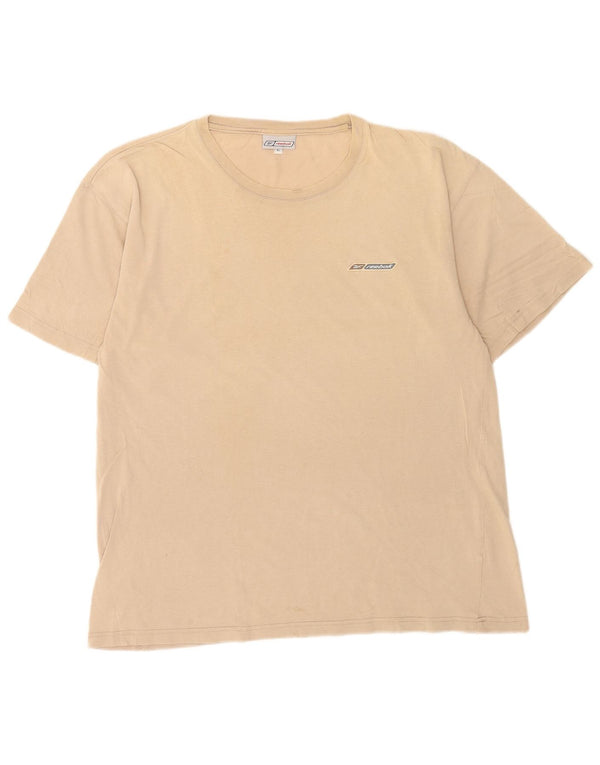 Reebok T-Shirt Homme Top XL Beige Coton