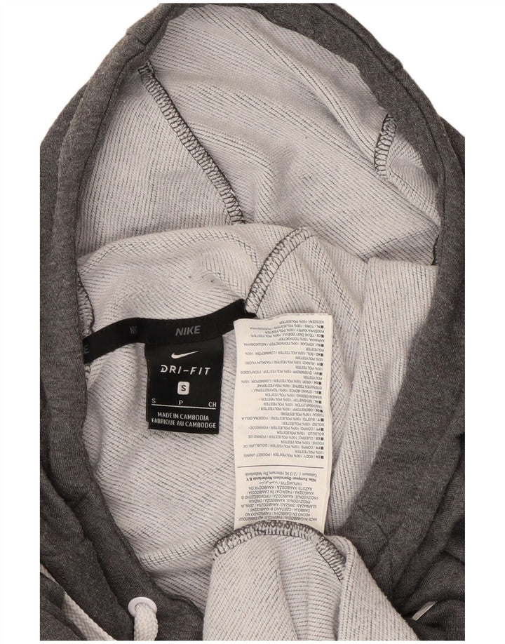 Nike Hommes Dri Fit Graphic Sweat à capuche Petit Gris Polyester