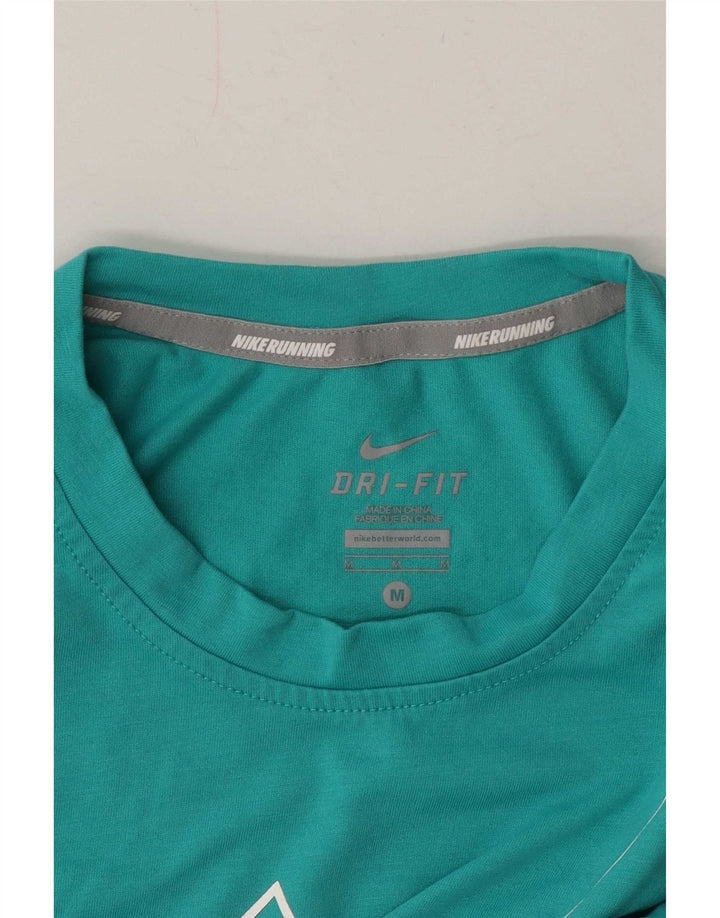 Nike Femme Dri Fit Graphic Débardeur UK 14 Medium Turquoise Colourblock