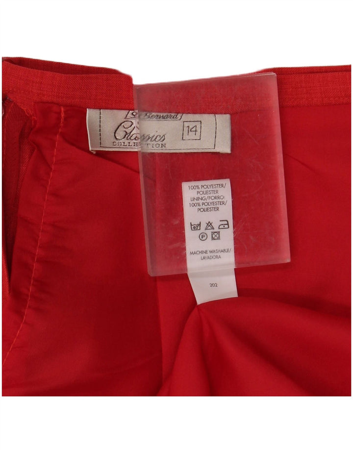 ST. BERNARD Jupe crayon femme UK 14 Medium W28 Rouge Polyester