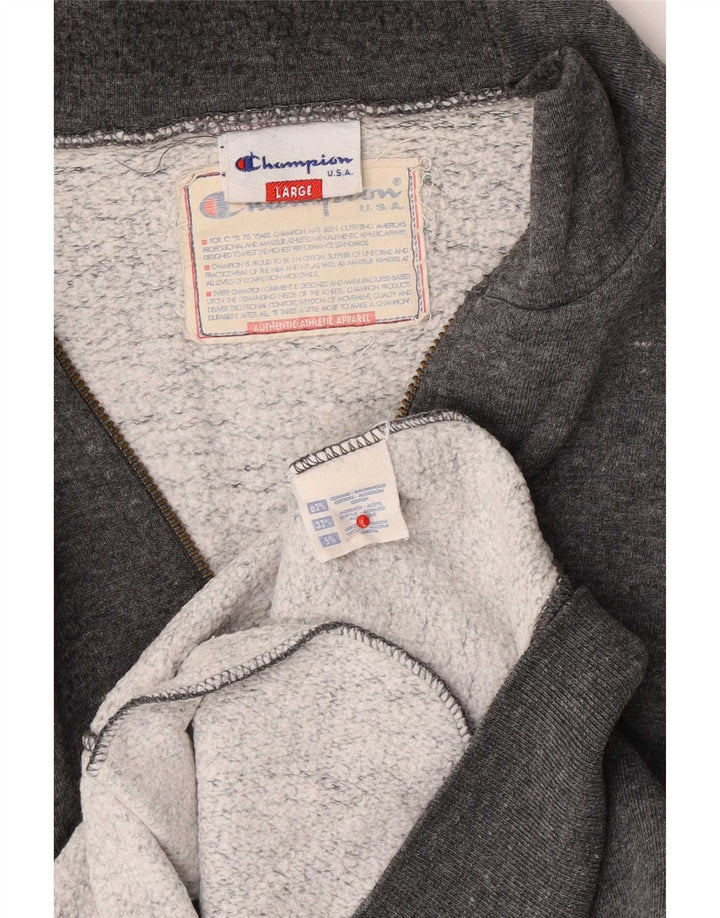 Champion Veste de Survêtement Homme Grand Gris Moucheté Coton