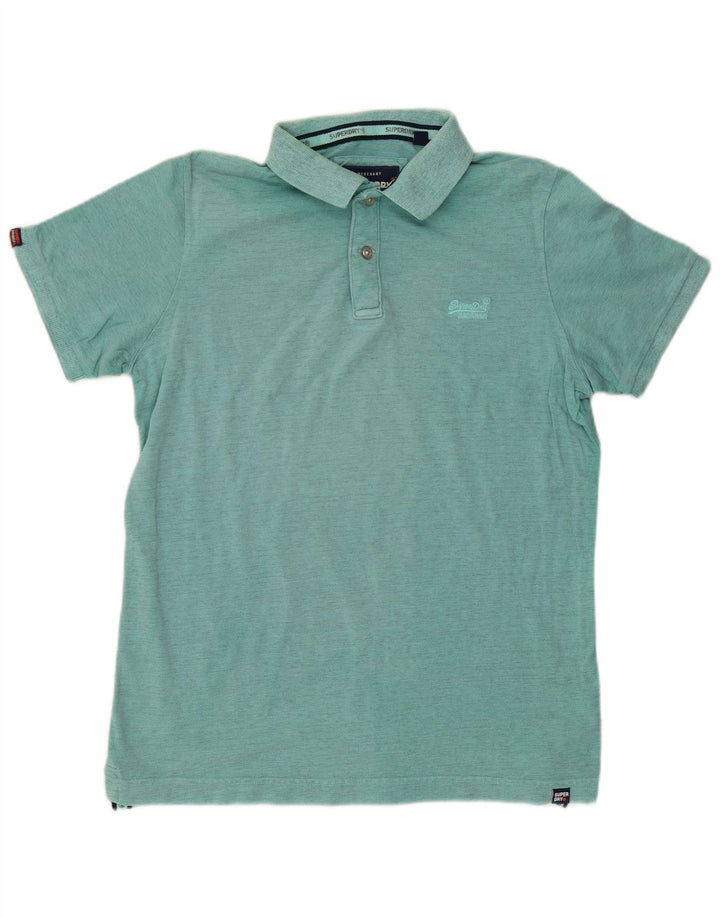 Superdry Polo Homme 2XL Turquoise Coton