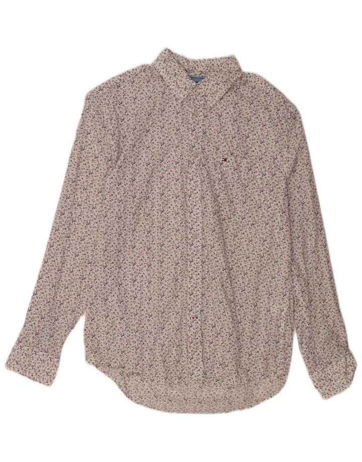 Tommy Hilfiger Chemise Homme Large Blanc Floral Coton