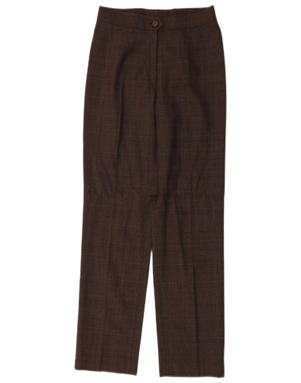 Pantalon de costume taille haute femme vintage IT 42 Medium W26 L30 Marron